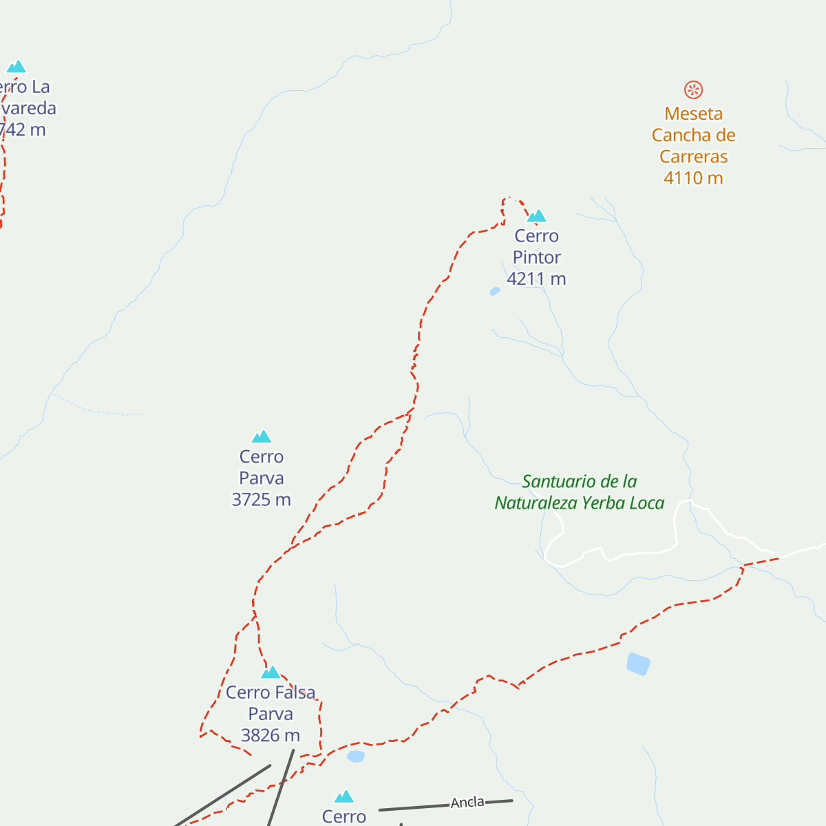Refugio Parva map