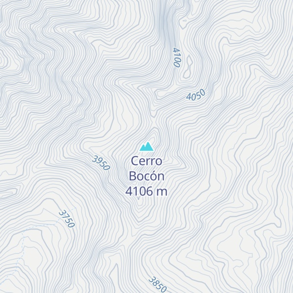 Map of Cerro Bocón