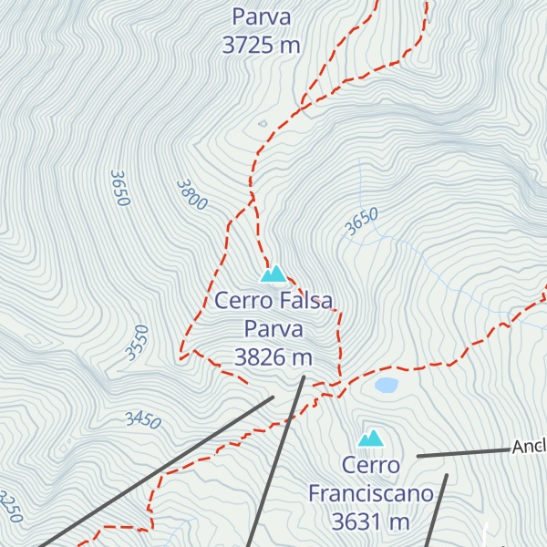 Map of Cerro Falsa Parva