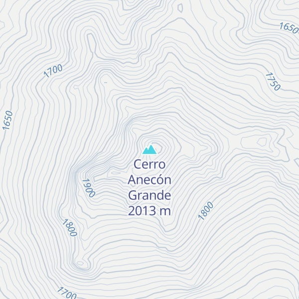 Map of Cerro Anecón Grande