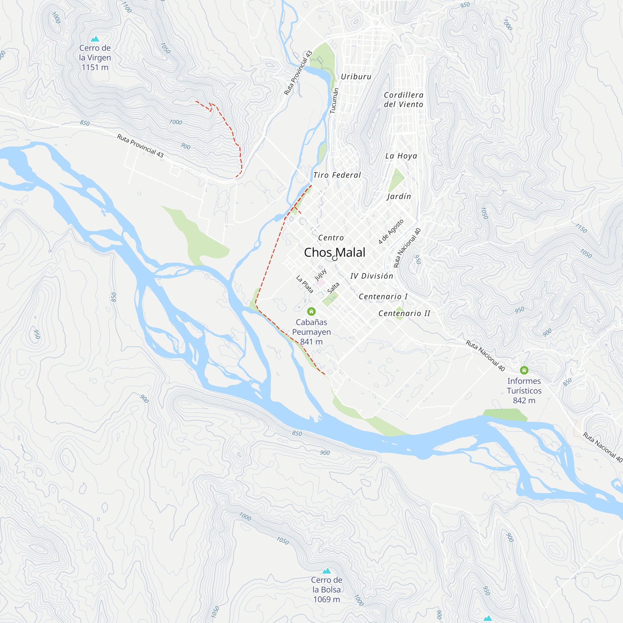 Cabañas Peumayen map