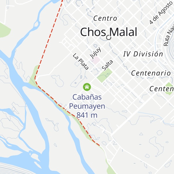 Map of Cabañas Peumayen