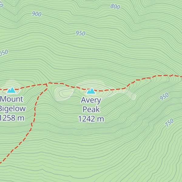 Map of Avery Peak