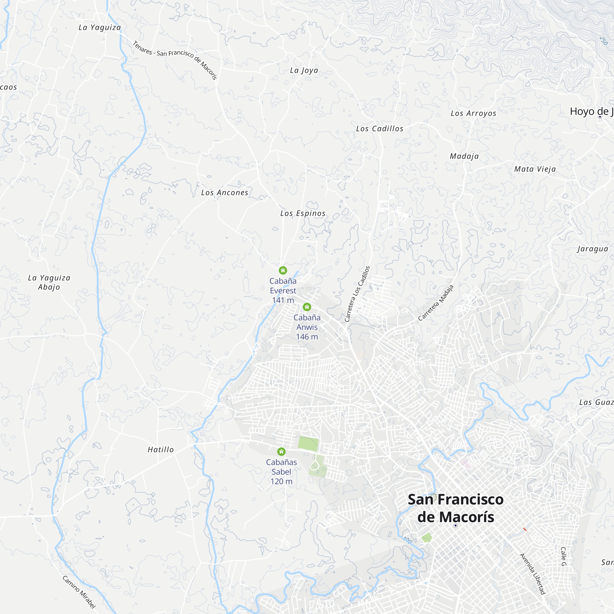 Cabaña Anwis map