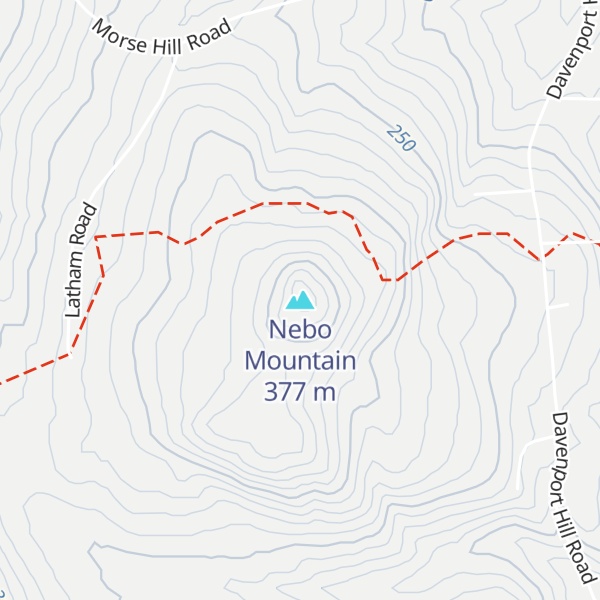 Map of Nebo Mountain