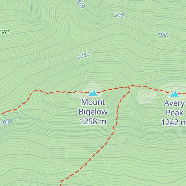 Map of Mount Bigelow