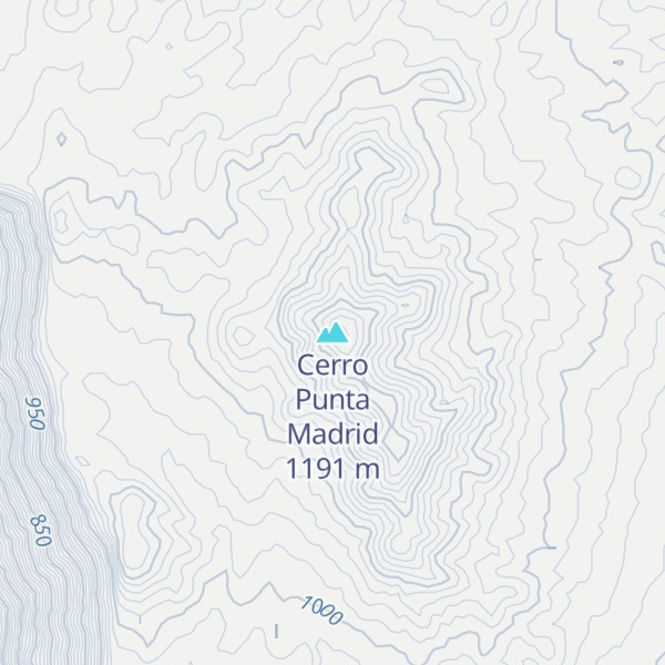 Map of Cerro Punta Madrid