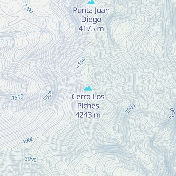 Map of Cerro Los Piches