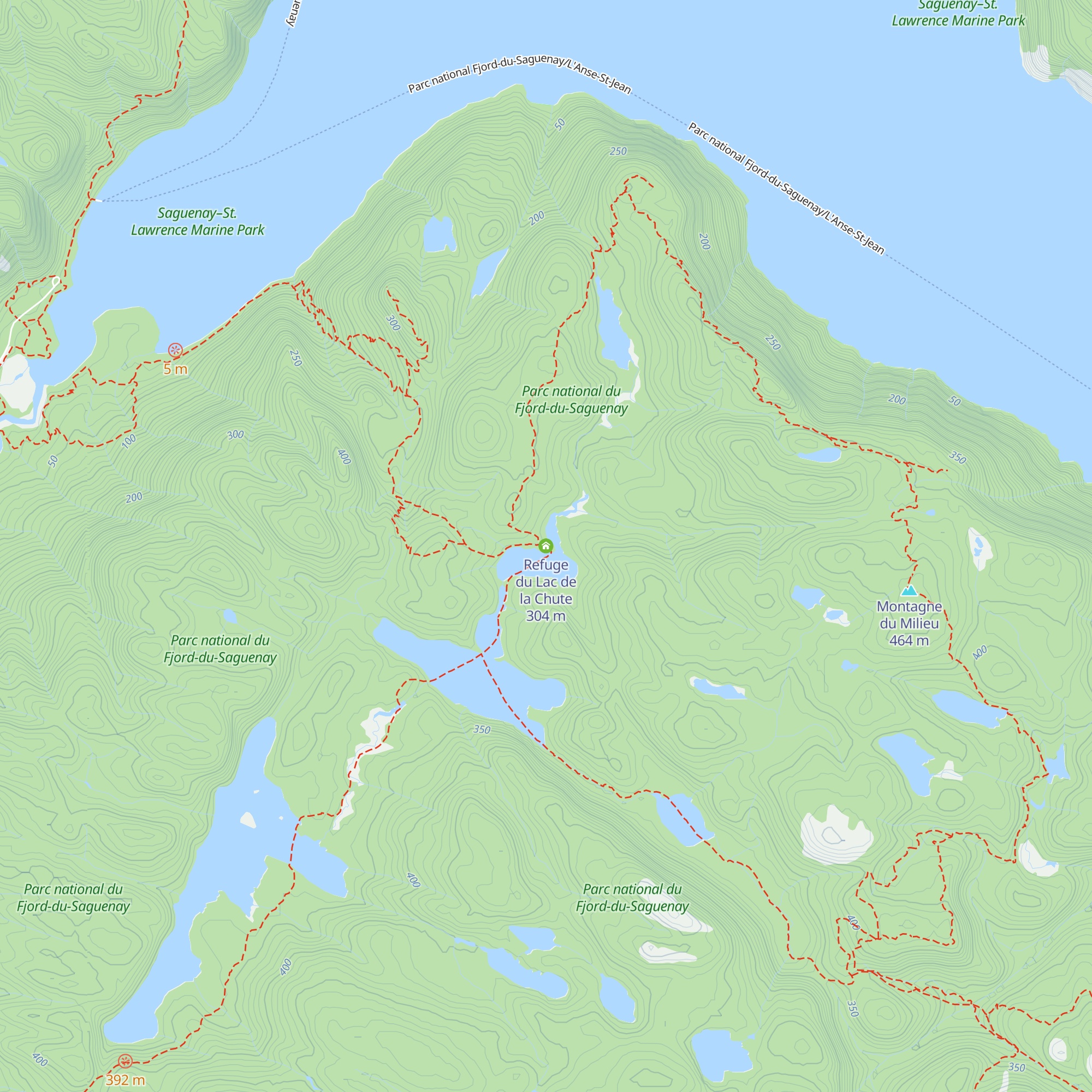 Refuge du Lac de la Chute map