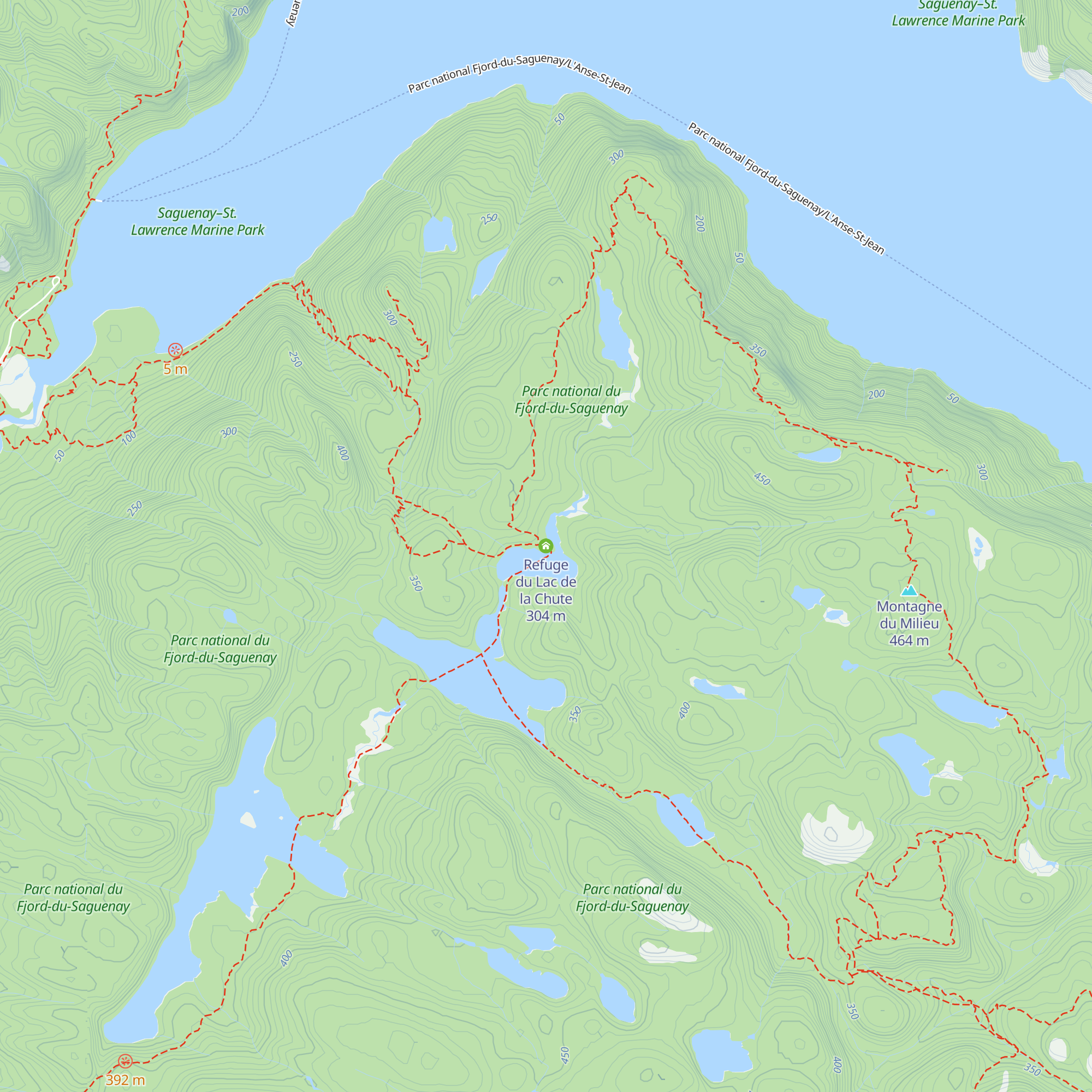 Refuge du Lac de la Chute map