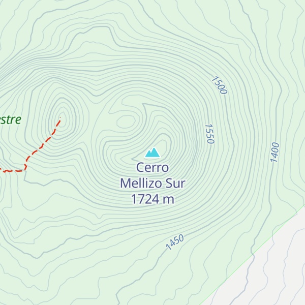 Map of Cerro Mellizo Sur