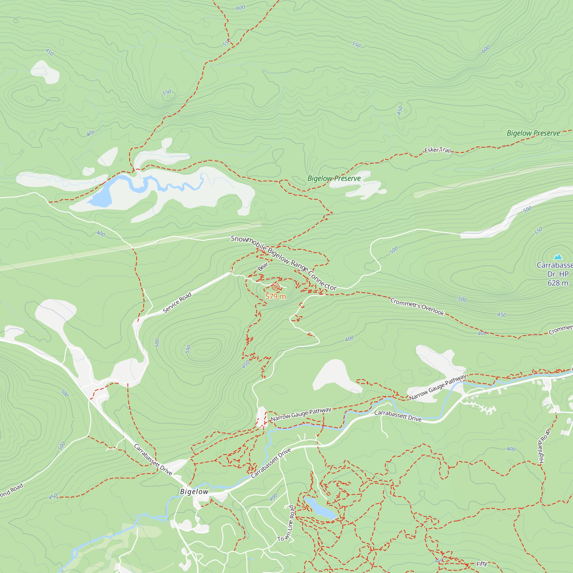 Stratton Brook Hut map