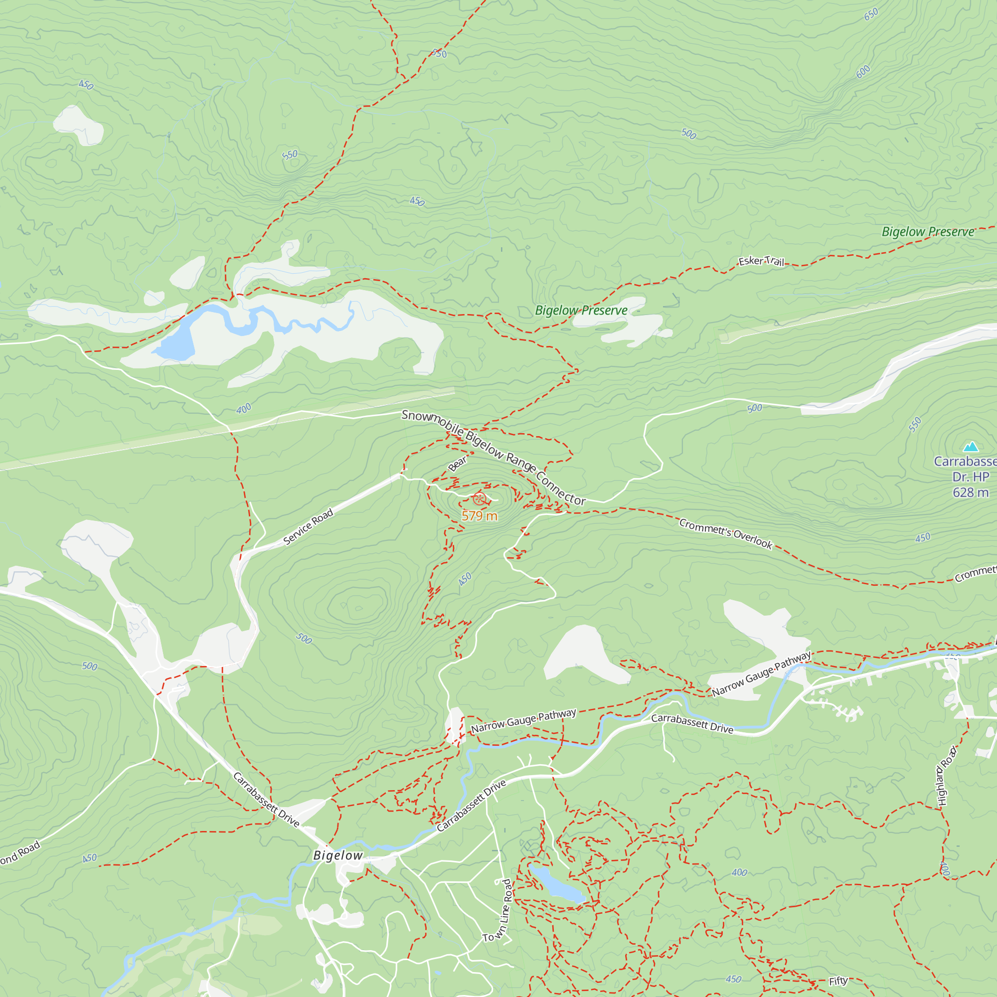 Stratton Brook Hut map