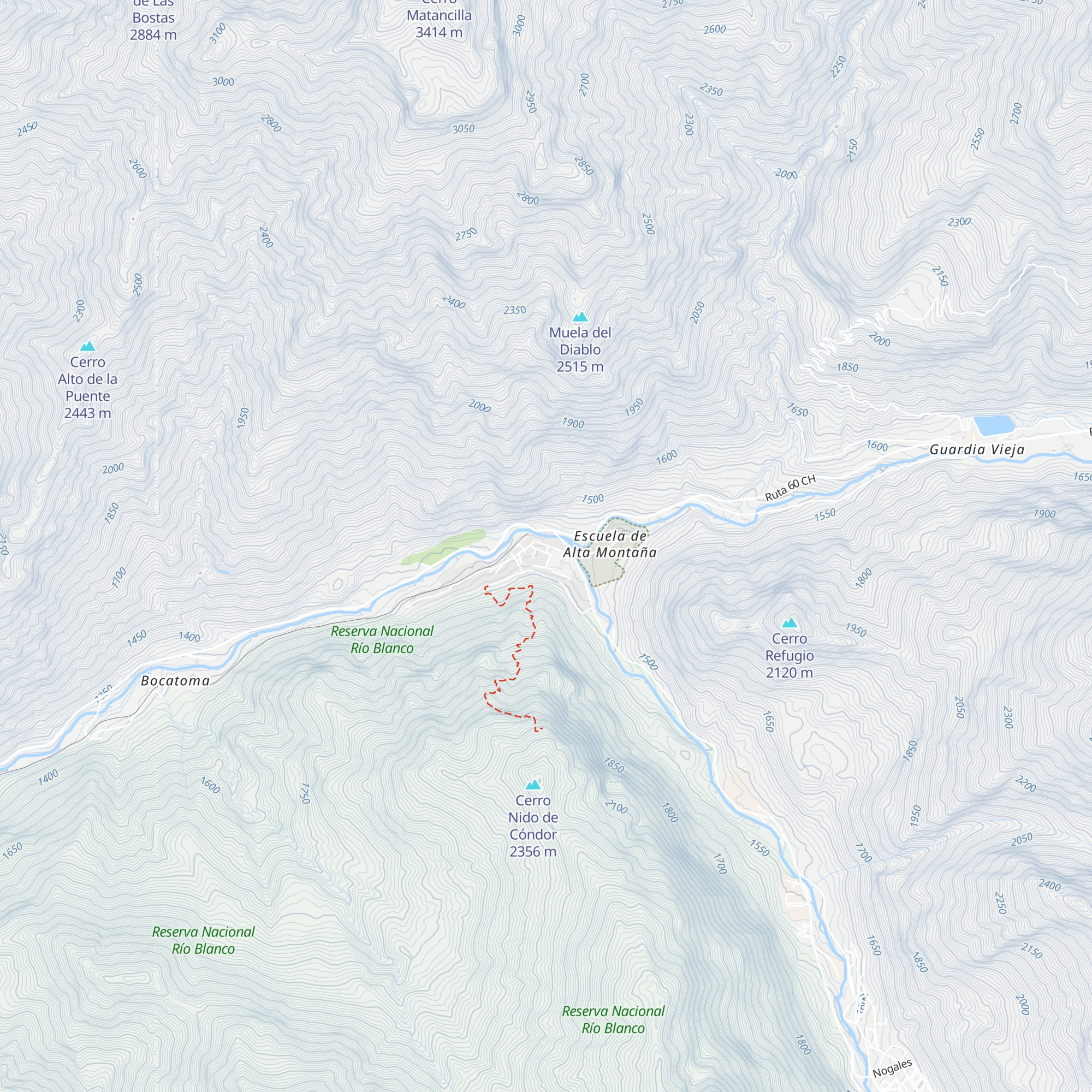 Refugio Cumbres map