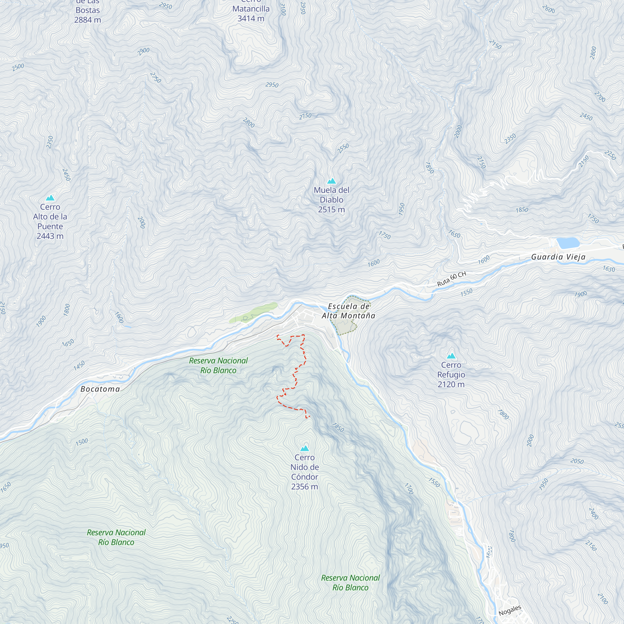Refugio Cumbres map