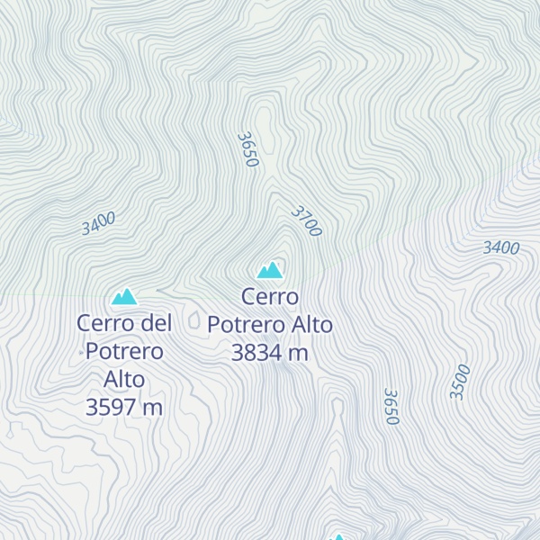 Map of Cerro Potrero Alto