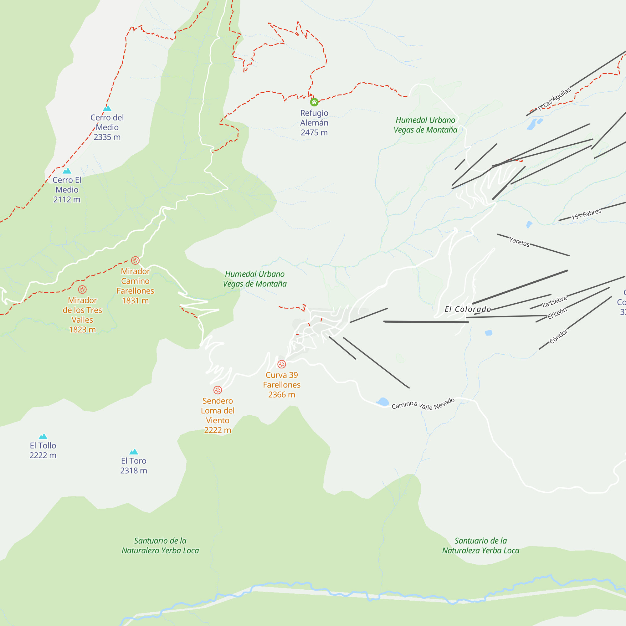 Refugio Piedra Madera Cobre map