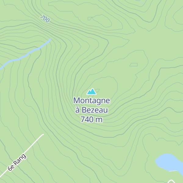 Map of Montagne à Bezeau