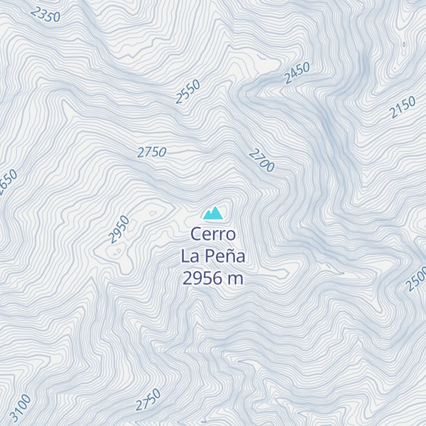 Map of Cerro La Peña