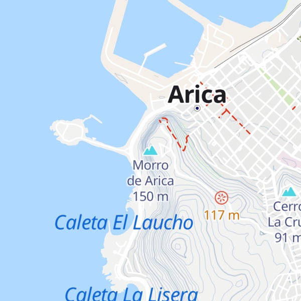 Map of Morro de Arica