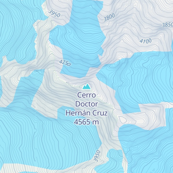 Map of Cerro Doctor Hernán Cruz