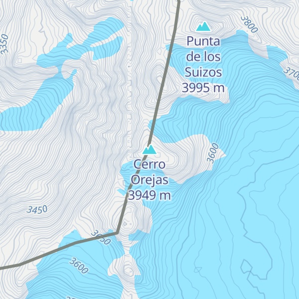 Map of Cerro Orejas
