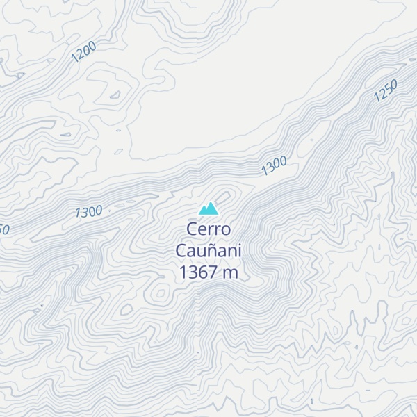 Map of Cerro Cauñani