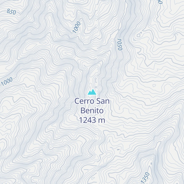 Map of Cerro San Benito