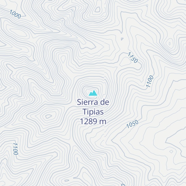 Map of Sierra de Tipias