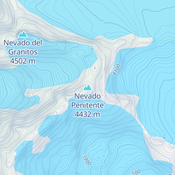 Map of Nevado Penitente