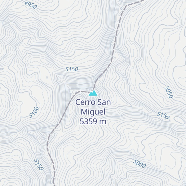 Map of Cerro San Miguel