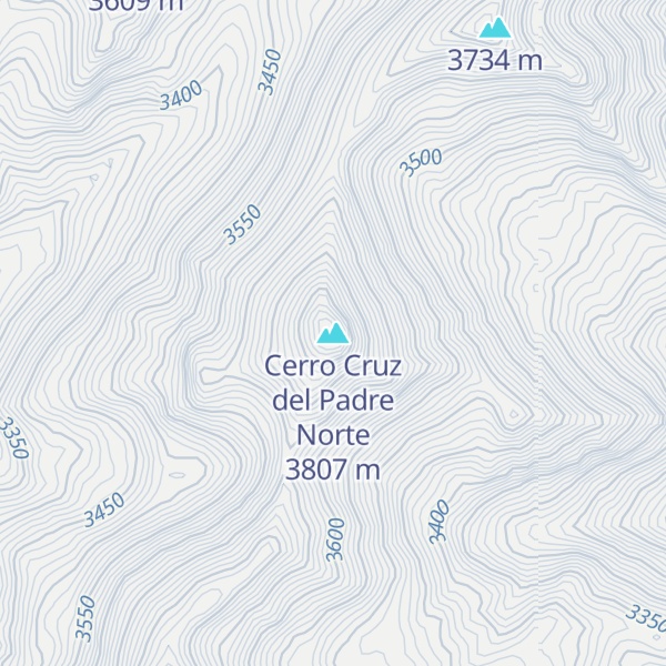 Map of Cerro Cruz del Padre Norte