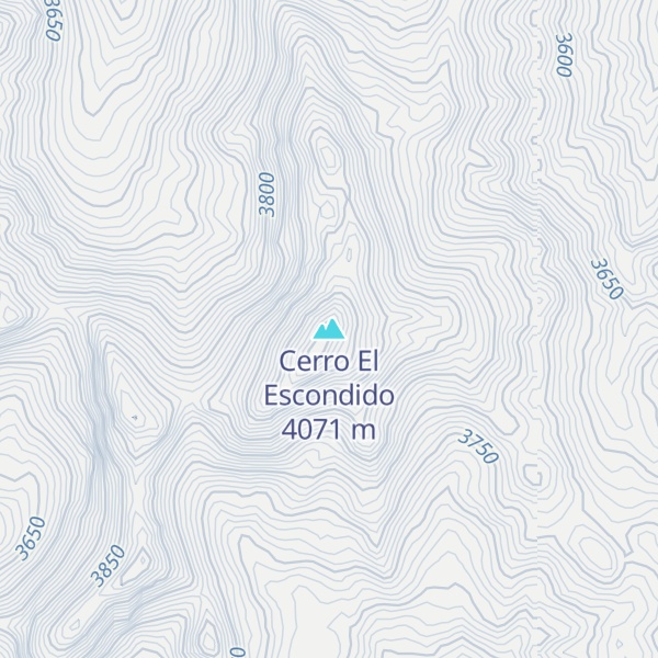 Map of Cerro El Escondido