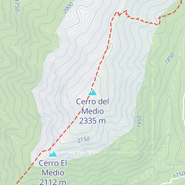 Map of Cerro del Medio