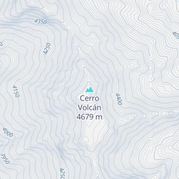Map of Cerro Volcán