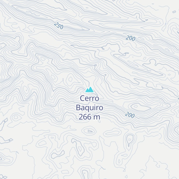 Map of Cerro Baquiro