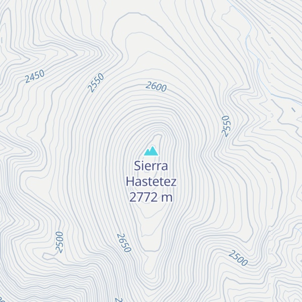 Map of Sierra Hastetez