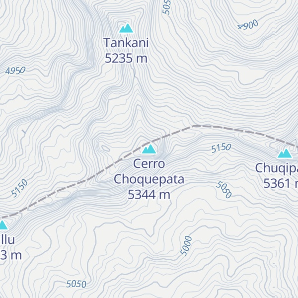 Map of Cerro Choquepata