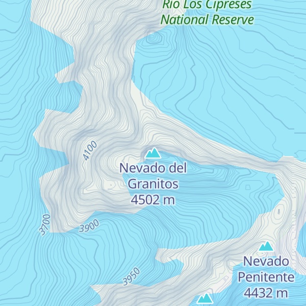 Map of Nevado del Granitos