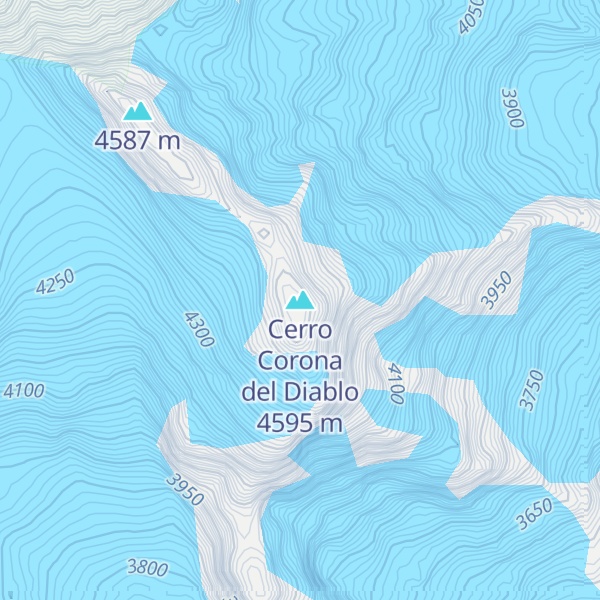 Map of Cerro Corona del Diablo
