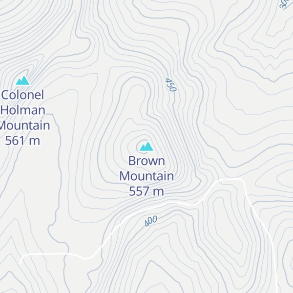 Map of Brown Mountain