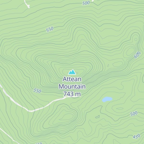 Map of Attean Mountain