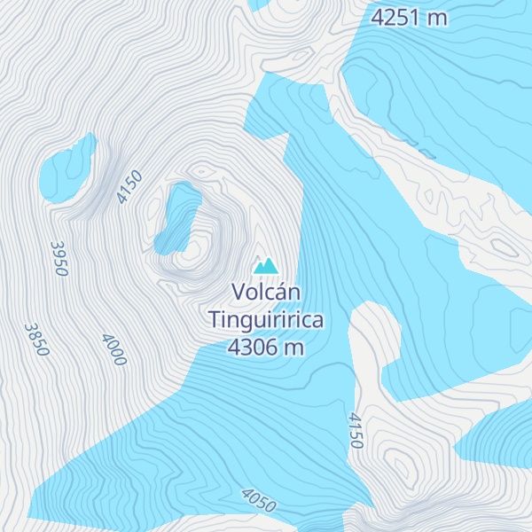 Map of Volcán Tinguiririca