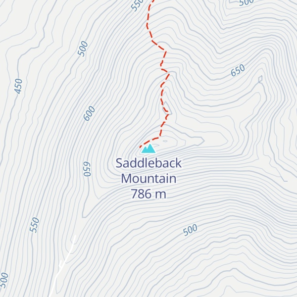 Map of Saddleback Mountain