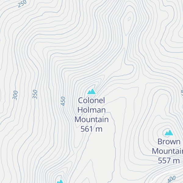 Map of Colonel Holman Mountain