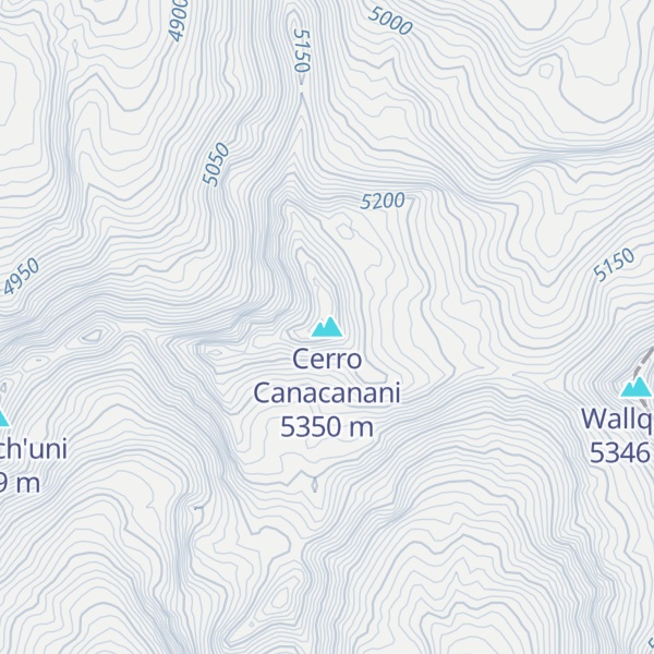 Map of Cerro Canacanani