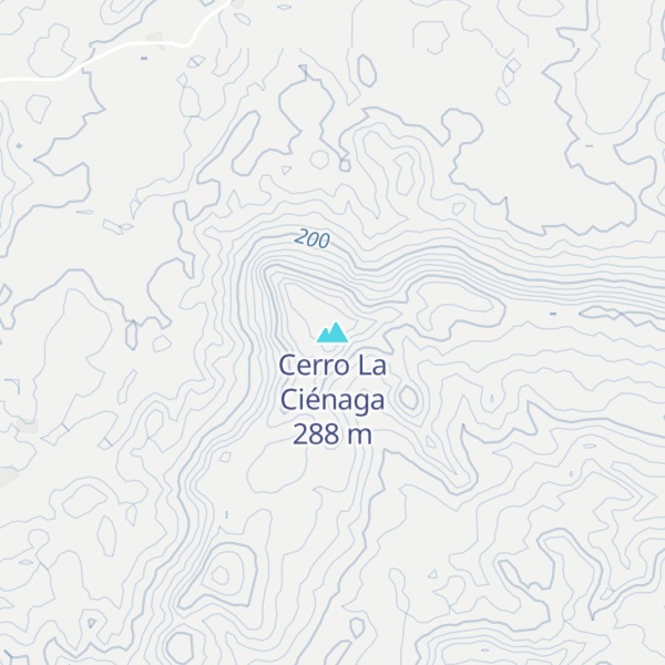 Map of Cerro La Ciénaga
