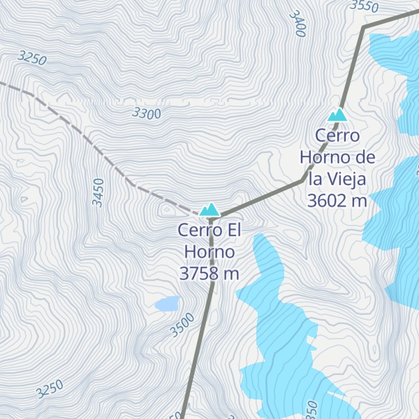 Map of Cerro El Horno