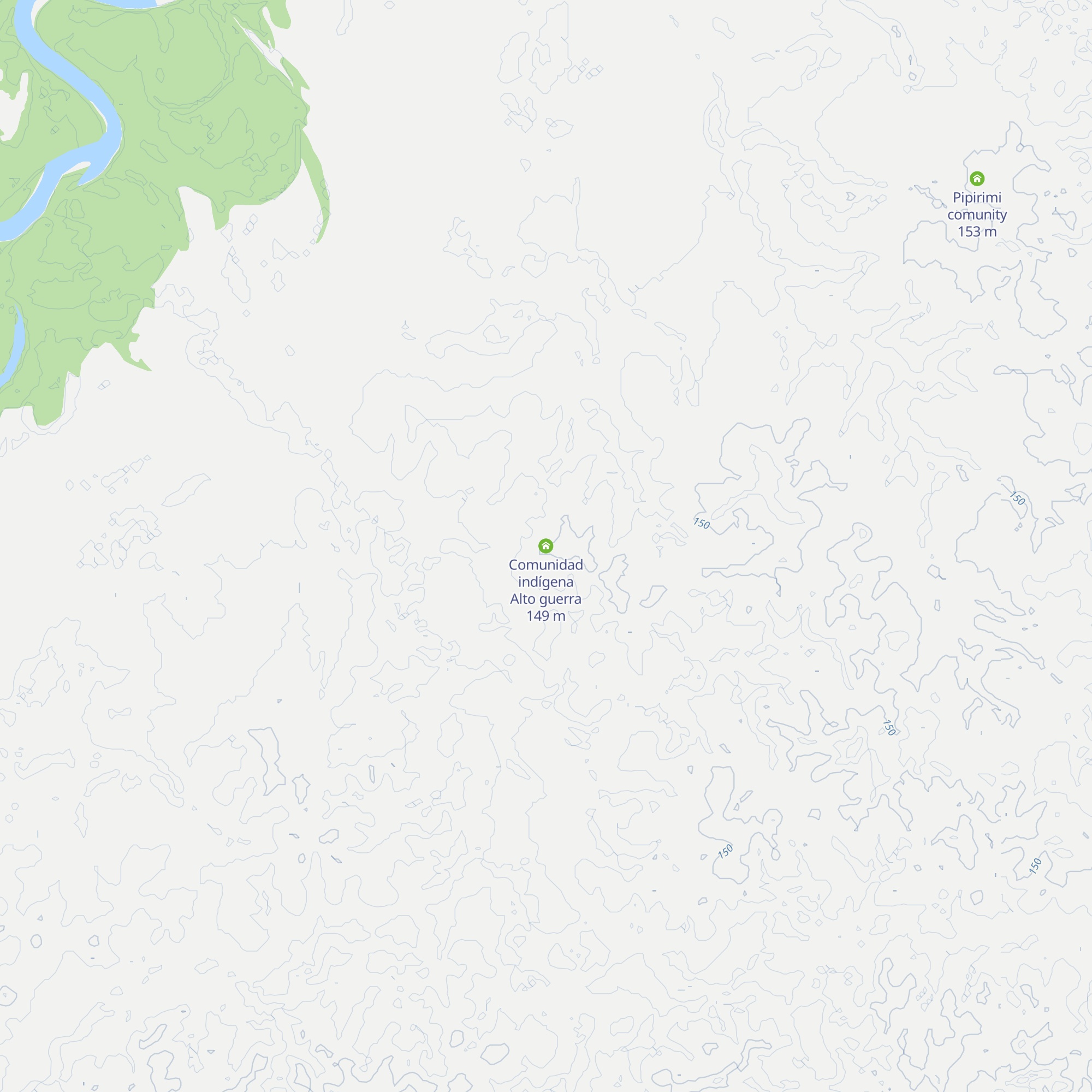 Comunidad indígena Alto guerra map