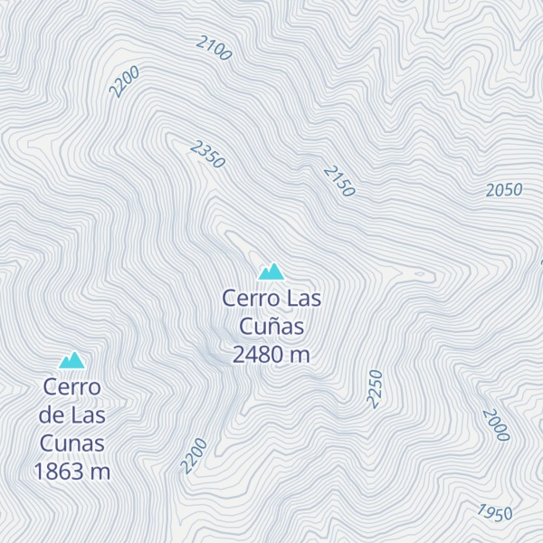 Map of Cerro Las Cuñas